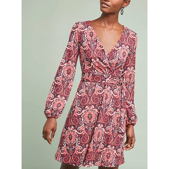 NWT! Maeve by Anthropologie Paisley Belted Dress Size Small - Picture 1 of 8